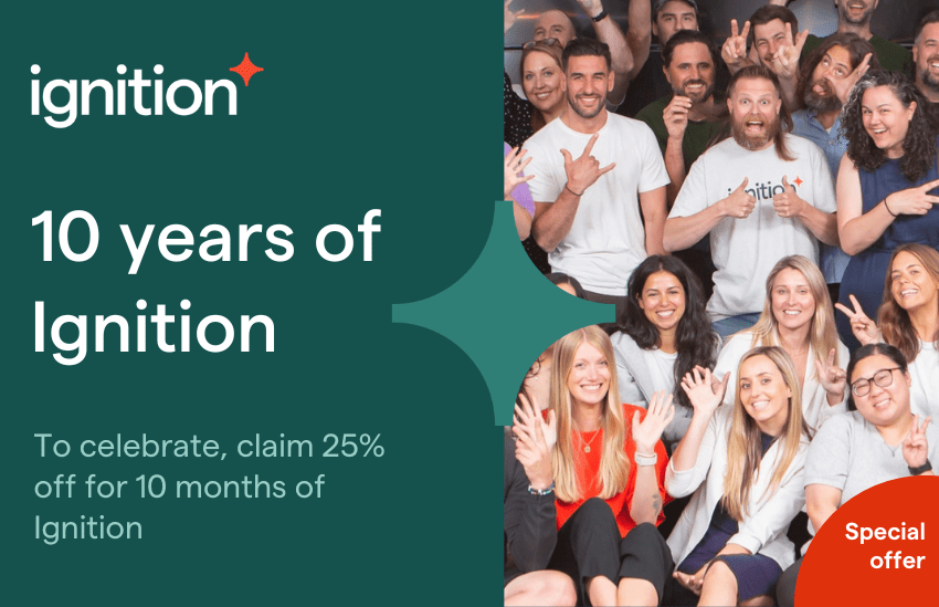 Celebrate 10 years of Ignition with 25 off for 10 months Accountants